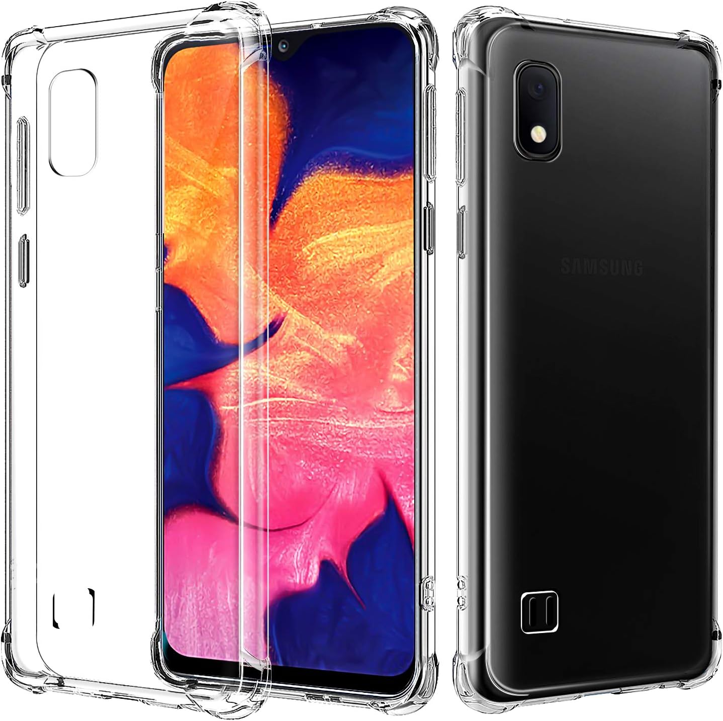AIFIVE Case for Samsung Galaxy A10, Transparent TPU Ultra Thin Shockproof with Corner Bumper Design Mobile Phone Case for Samsung Galaxy A10 (Transparent)