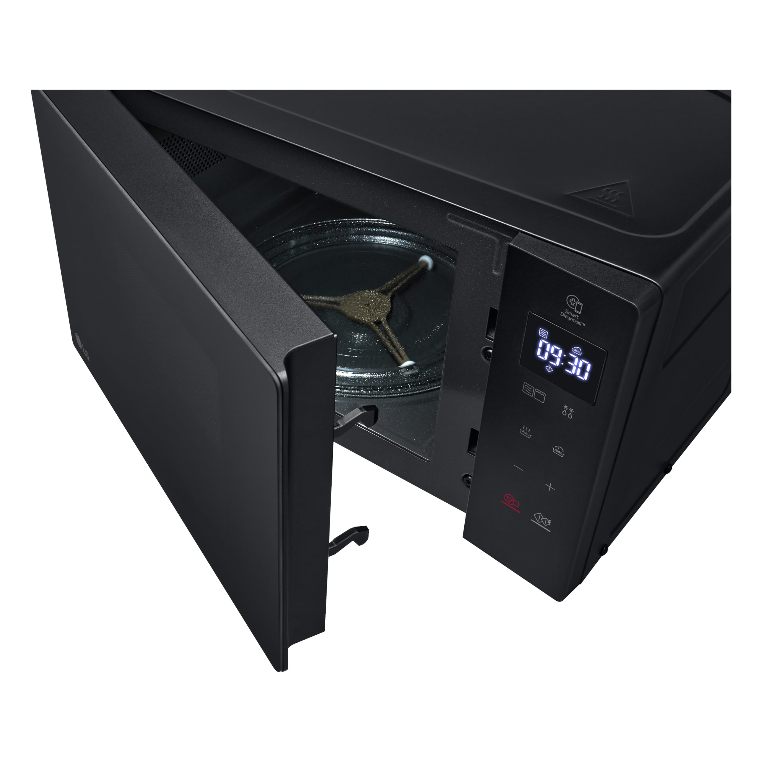 LG MH6032GAS Forno Microonde 20 Litri con Grill al Quarzo, 700 W, Programmi Automatici, Scongelamento Rapido Defrost, Funzioni Timer e Orologio Smart Diagnosis, Scaldavivande, Nero