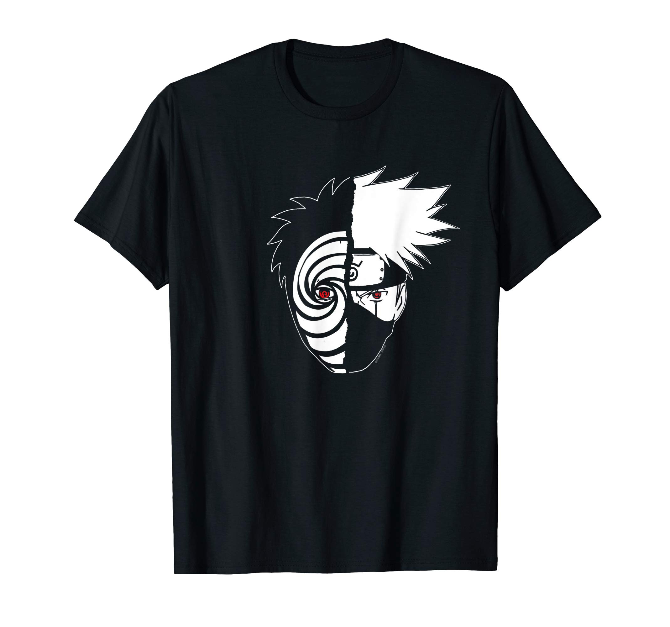 Shippuden Kakashi Tobi Split Face Anime T-Shirt