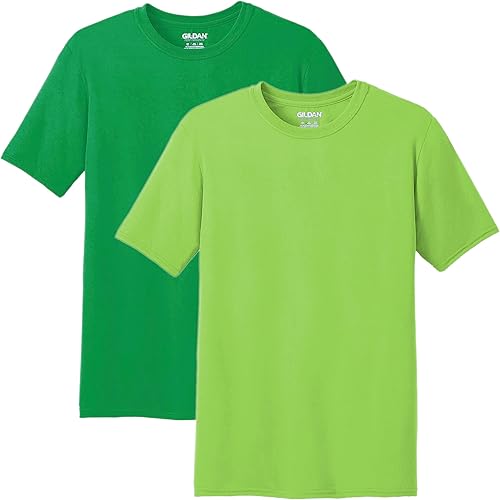 Gildan Men's Moisture Wicking Polyester Performance T-Shirt, 2-Pack