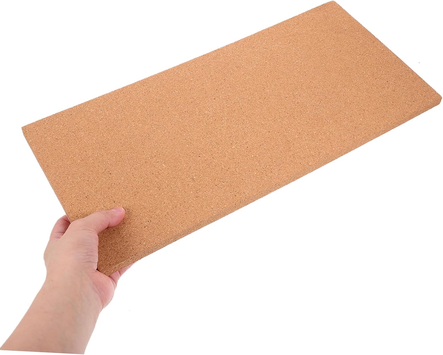 1/2 ' Thick Cork Board 17''x8'' Frameless Picture Bulletin Board for Wall Office Pin Self-Adhesive Cork Tile Decorative Wall