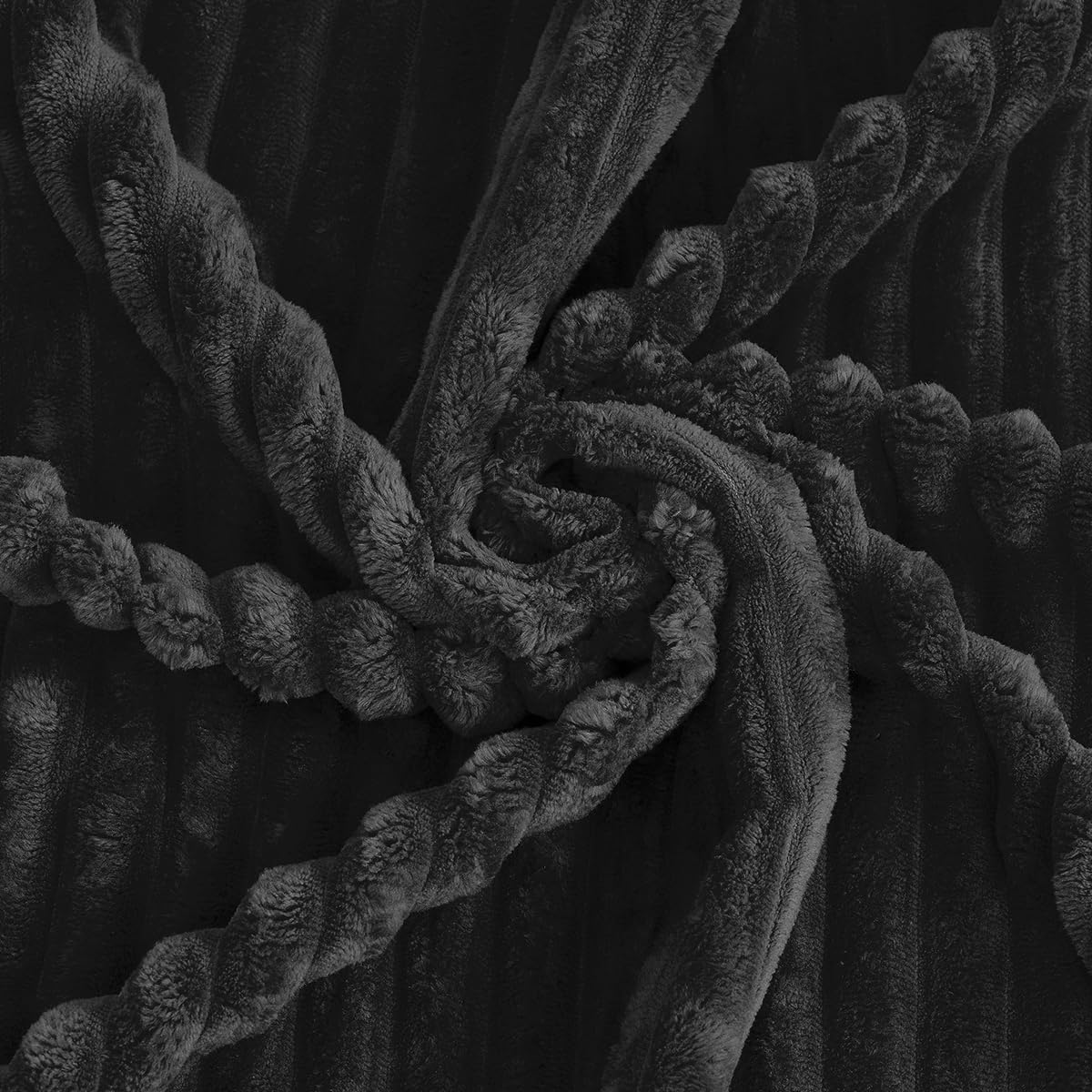 Chaise Lounge Chair with Ottoman, Black Corduroy Sofa Set, 47" Modern Single Boneless Cloud Sofa Memory Foam Couch Deep Seat with Pillow Cushion for Living Room/APT No Assembly Required