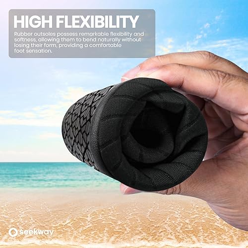 Miniatura 4 de SEEKWAY Zapatos de Agua para Hombre y Mujer Adultos, Medias Acuáticas de Secado Rápido, Antideslizantes, Descalzas para Playa, Natación, Río,