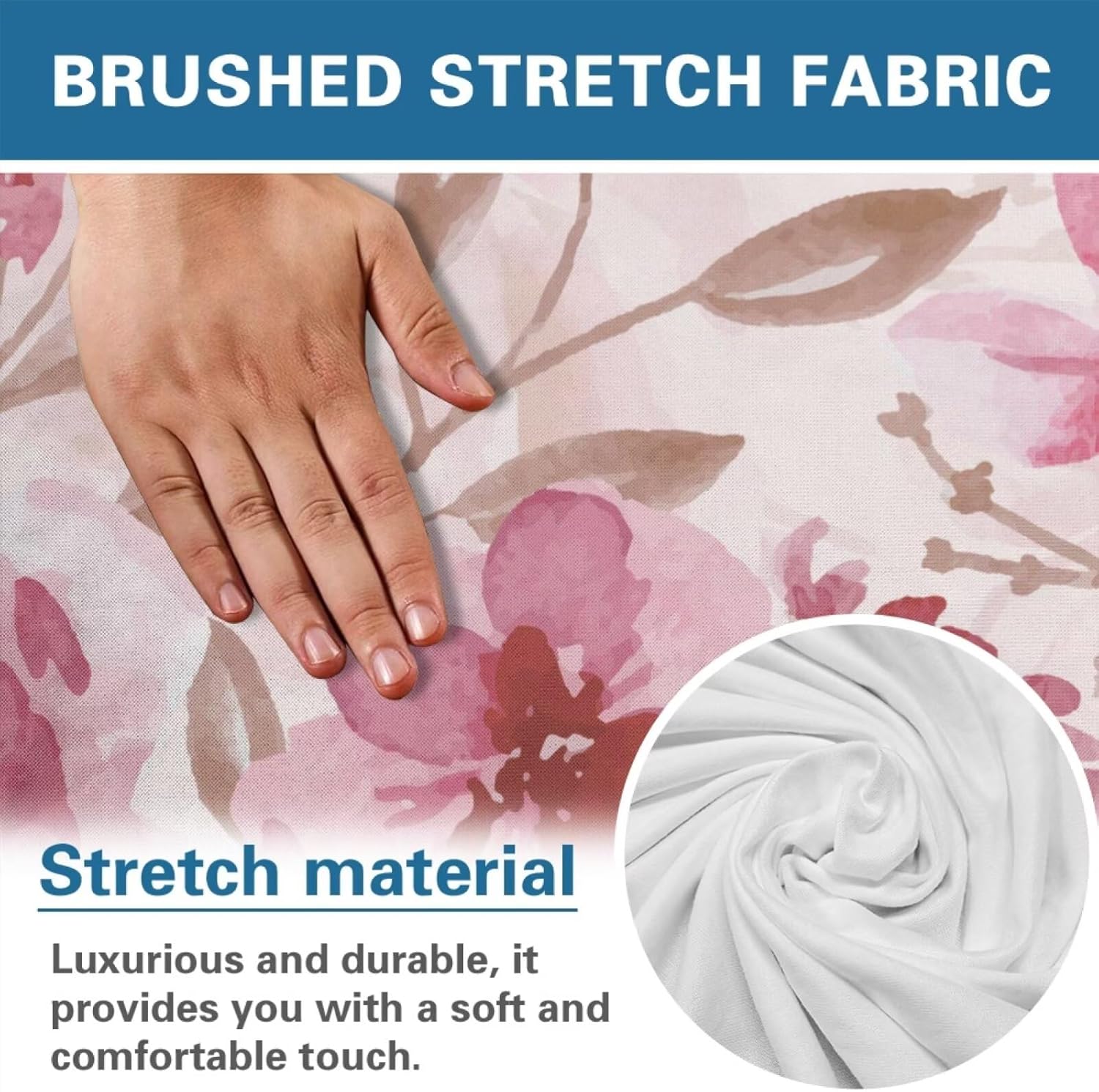 Watercolor Rose Pattern Reclining Sofa Cover Single Seat, Lazyboy Chair Protective Cover with Storage Pocket, Anti Dust Wear Resistant Recliner Slipcover for Pets, Pink