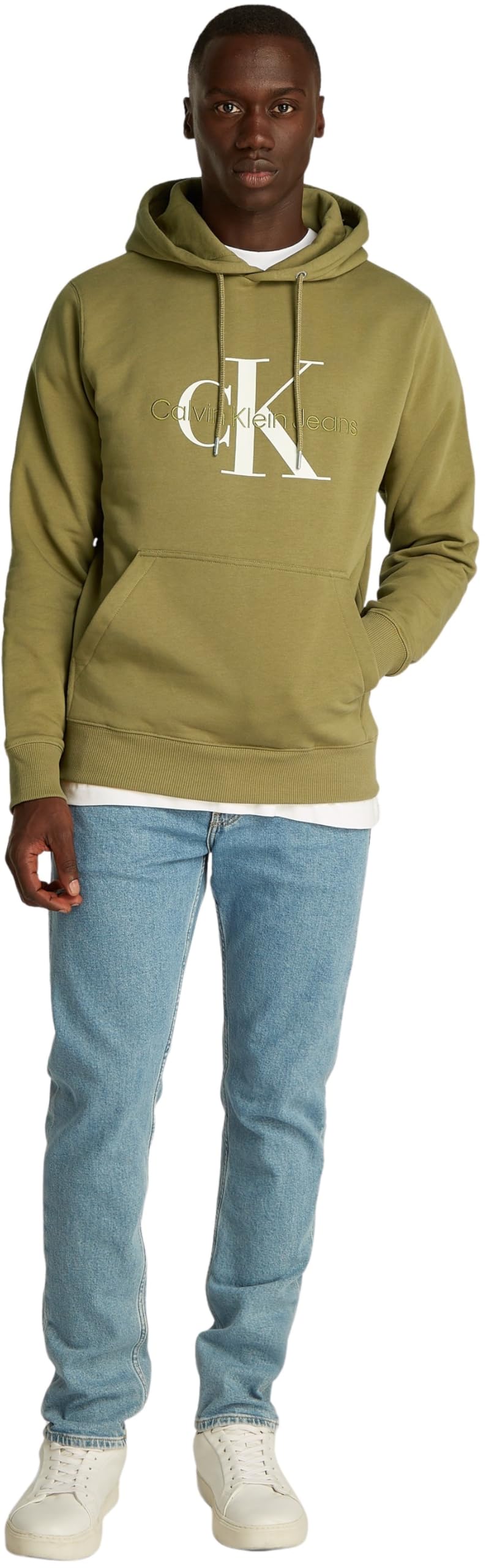 Calvin Klein Jeans Seasonal Monologo Regular Hoodie Felpa con Cappuccio Uomo