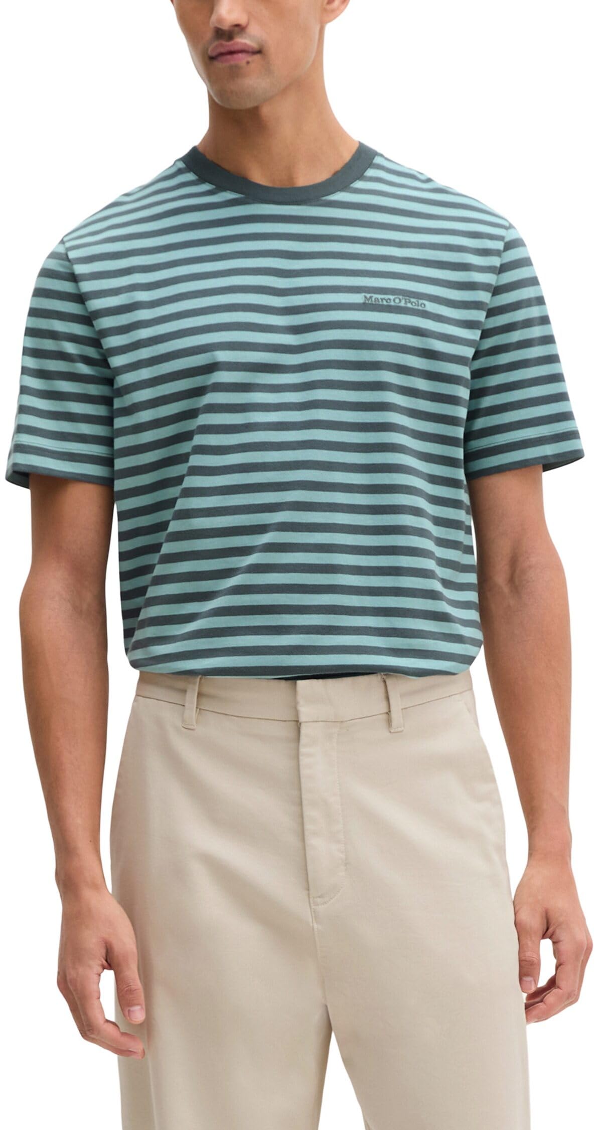 Marc OߴPolo Herren T-Shirt aus Bio-Baumwolle gestreift