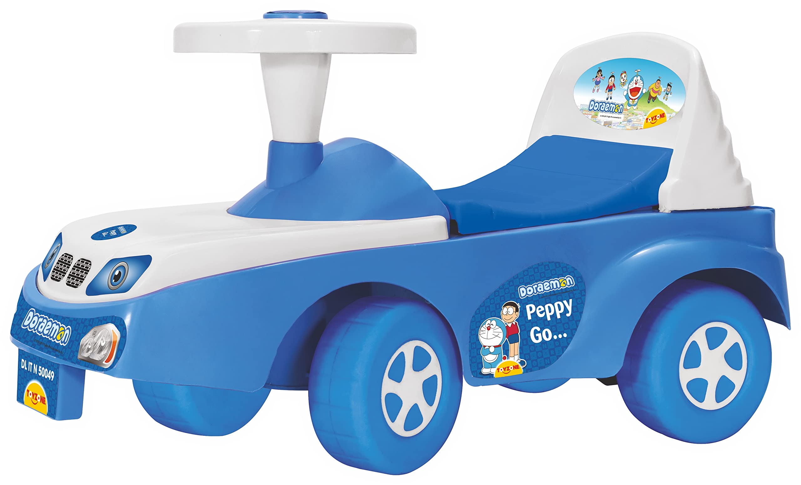 Toyzone Peppy Go Doraemon Ride on-53521 | Baby Car | Kids Car | Toy Car| Push Car| Storage Seat | Swing Car| Ride on Car with Horn
