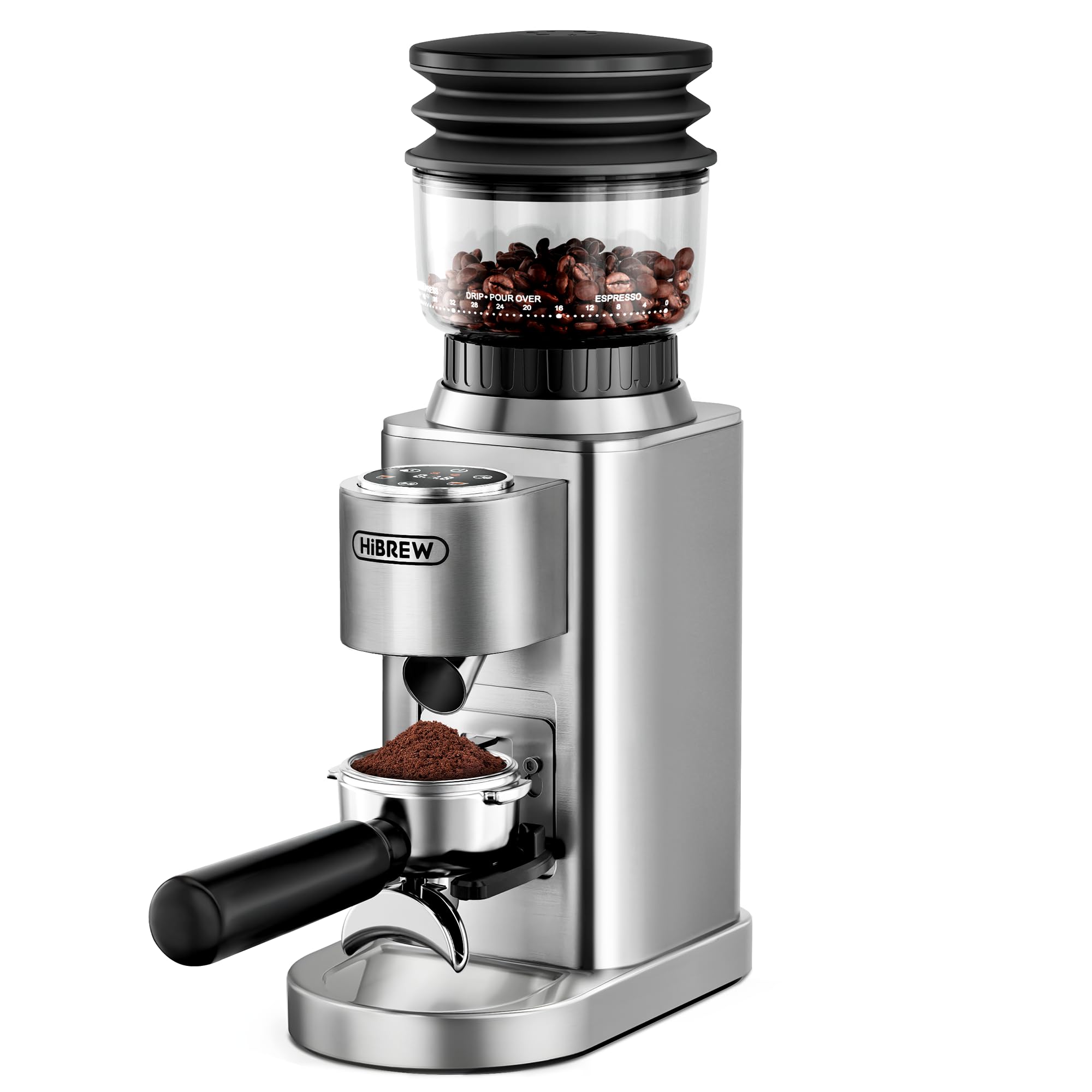 Photo 1 of HiBREW G7 Electric Coffee Grinder - 48 Precise Grind Settings for Espresso/Pour Over/French Press, Large Capacity Bean Hopper, Portion Control & Anti-Static, Conical Burr Mill for Fresh Ground Coffee