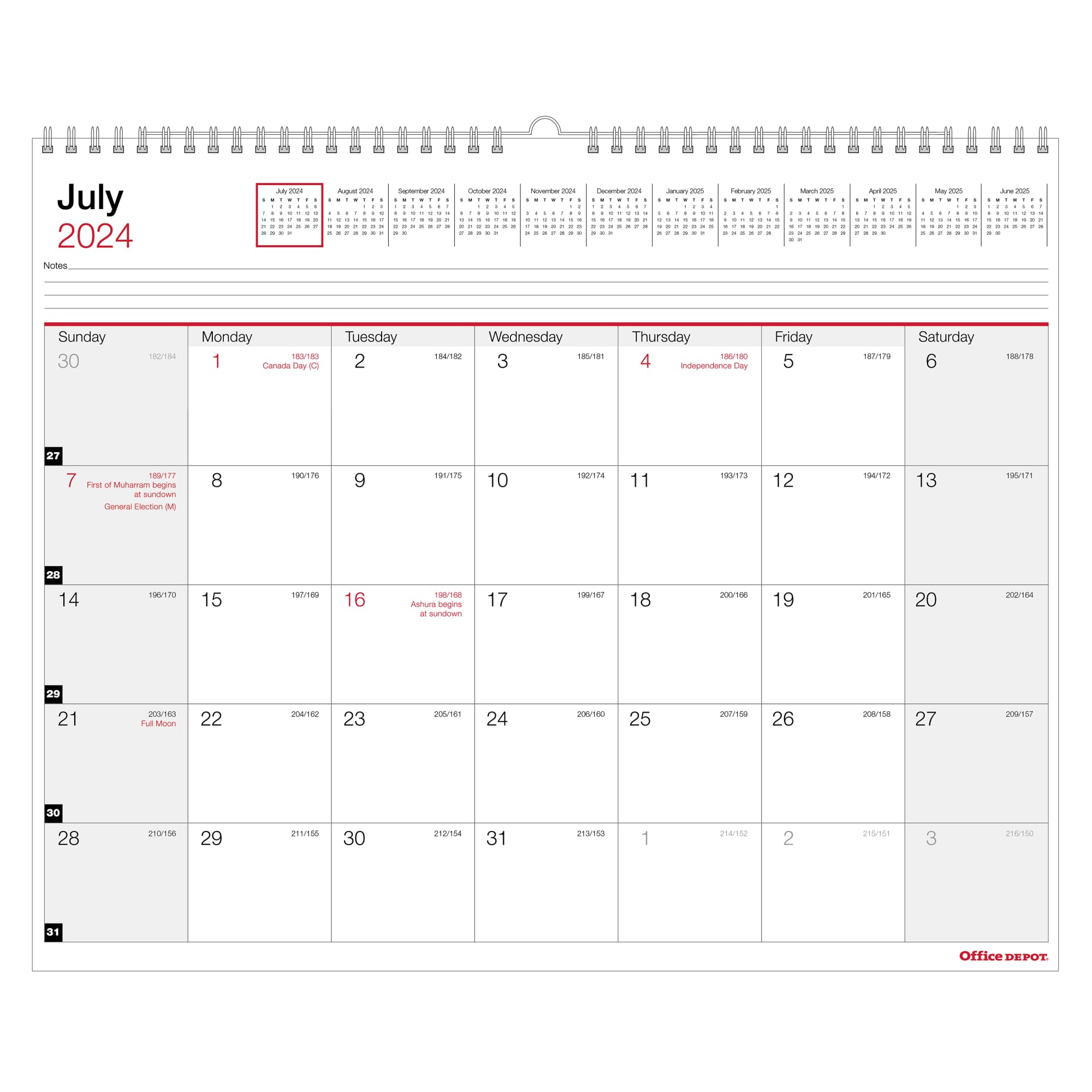 amazon-com-2024-2025-office-depot-brand-monthly-academic-wall-calendar-15-x-12-30-recycled-july-2024-to-june-2025-office-products