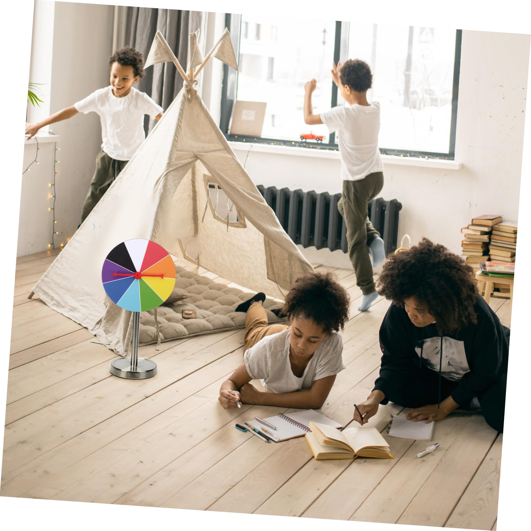 Vaguelly 1Pc Erasable Prize Wheel Spinning Turntable for Games Parties and Events Reusable Dry Erase Color Wheel Board Fun for Adults