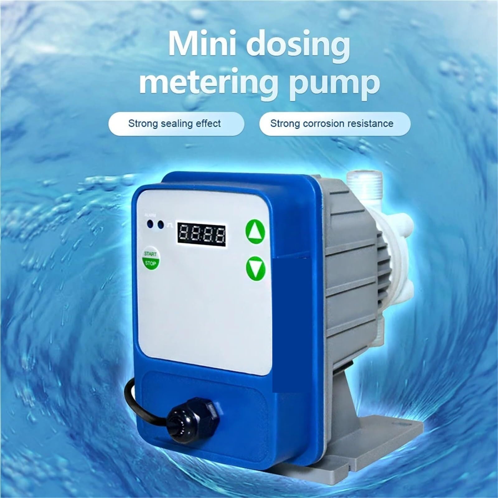 Testeur de pH de l'eau, Micro Pompe Doseuse À Diaphragme Électromagnétique, Traitement des Eaux Usées Électriques Base D'acide pour Eau Potable, Aquariums, etc.