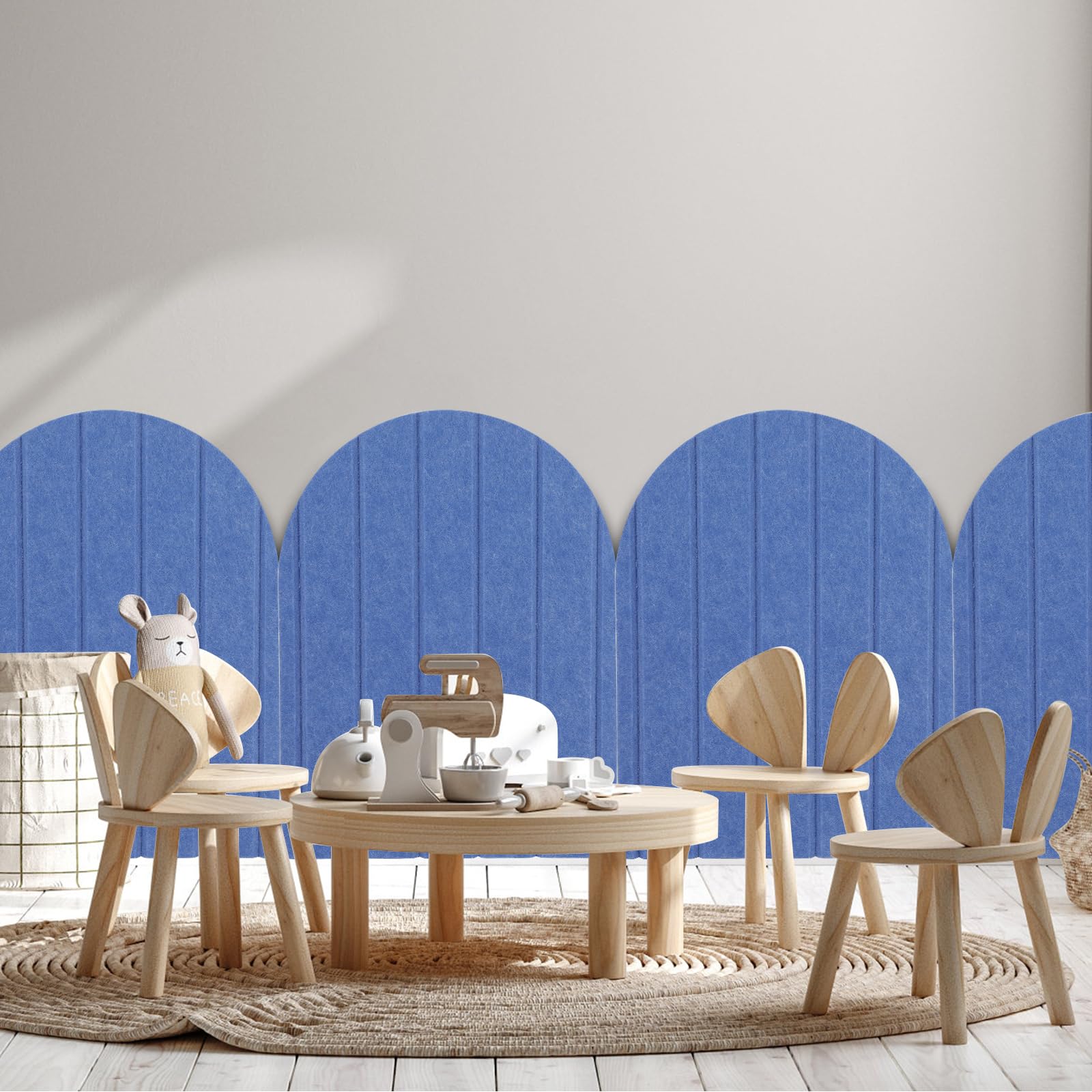 3D-wandpanelen, 4 stuks, 32 x 43 cm, wandbescherming, vilten paneel, decoratieve wandpanelen, zelfklevend, anti-botsing, wandbekleding voor slaapkamer, kinderkamer (donkergrijs