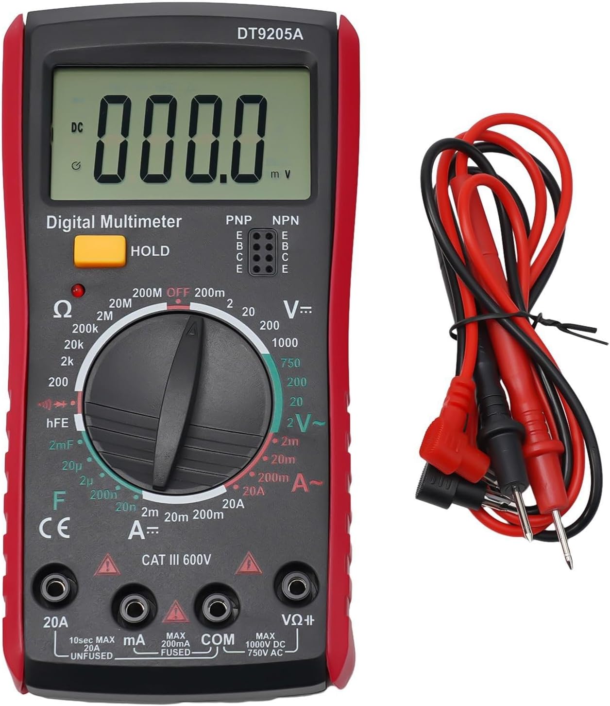ZYWUOY DT9205A Digital Multimeter, Multi-function Anti-Burning Household Multimeter for Automotive Battery Test ZYWUOY DT9205A Digital Multimeter, Multi-function Anti-Burning Household Multimeter for Automotive Battery Test