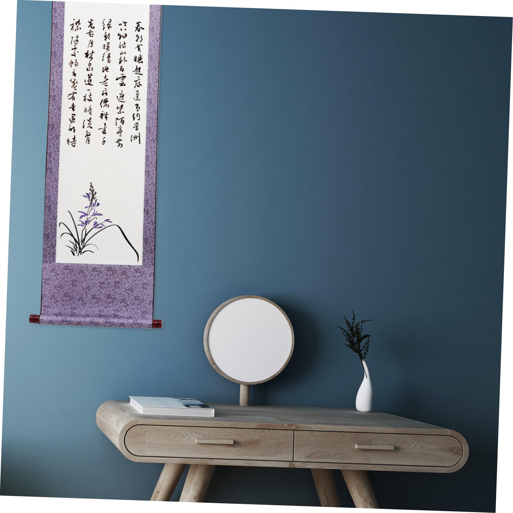 STOBOK Papier Calligraphie Rouleaux Papier Xuan Imitation Soie Bleu pour Peinture et Écriture
