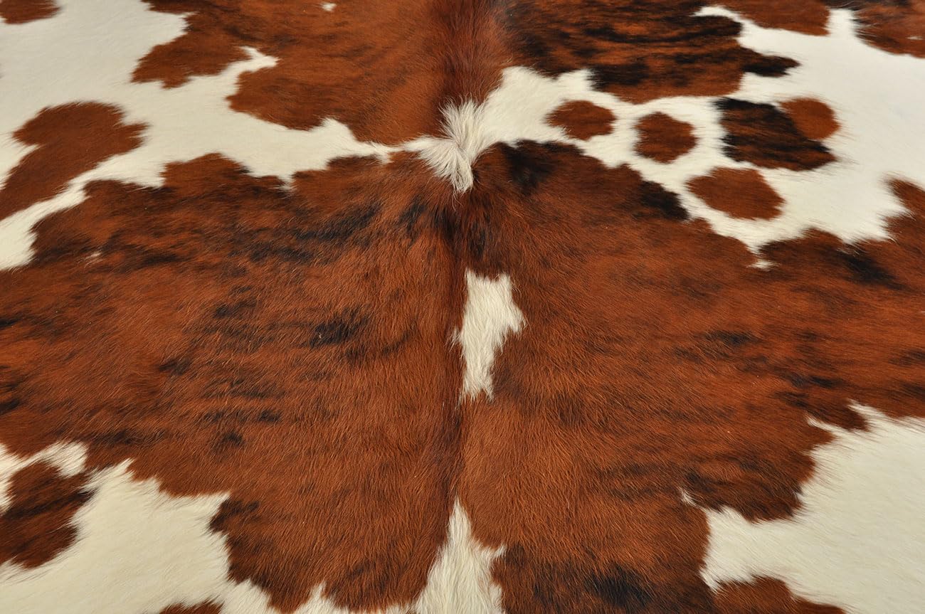 Kuhfelle Online & Nomad KUHFELL RINDERFELL BRAUN WEIß 190 x 210 cm Tricolor KUHFELL Teppich