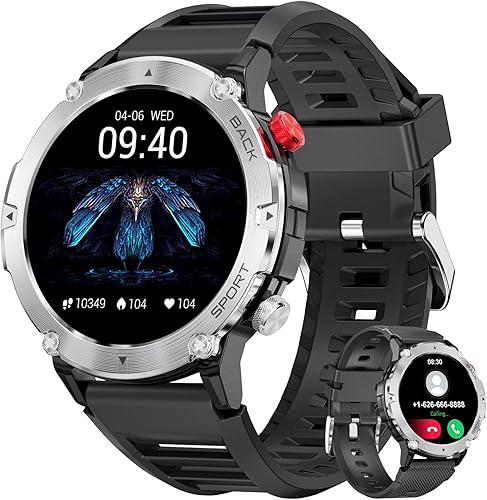 Relojes inteligentes para hombre 2022 con GPS militar para exteriores Bluetooth respuestahacer llamadas reloj inteligente con monitor de frecuencia