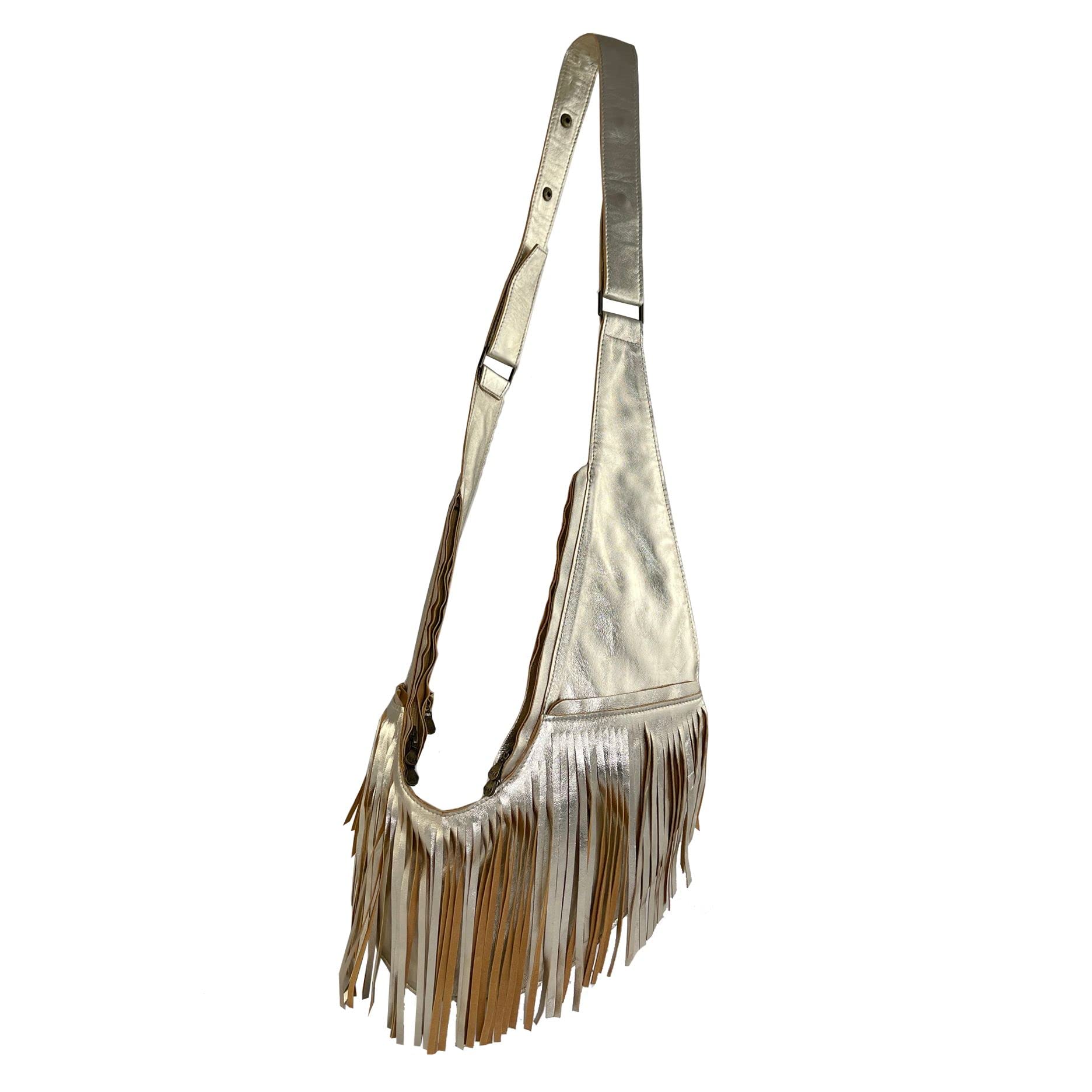 Crossbody Classic Full Fringe Leather Bag by SASH