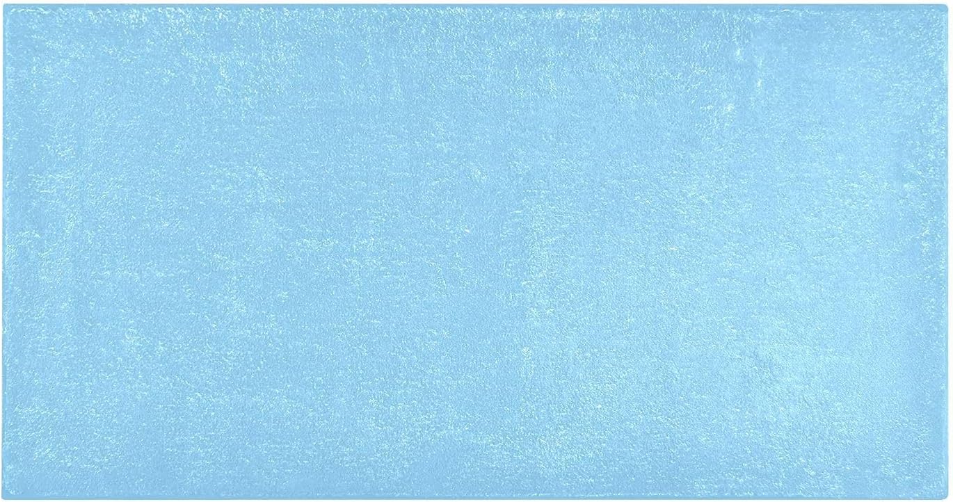 KLL Kitchen Floor Mat Non-Slip Absorbent Bathroom Runner Rug Soft Feet Fluffy Bedroom Laundry Room Farmhouse Area Rugs 39x20in Light Blue