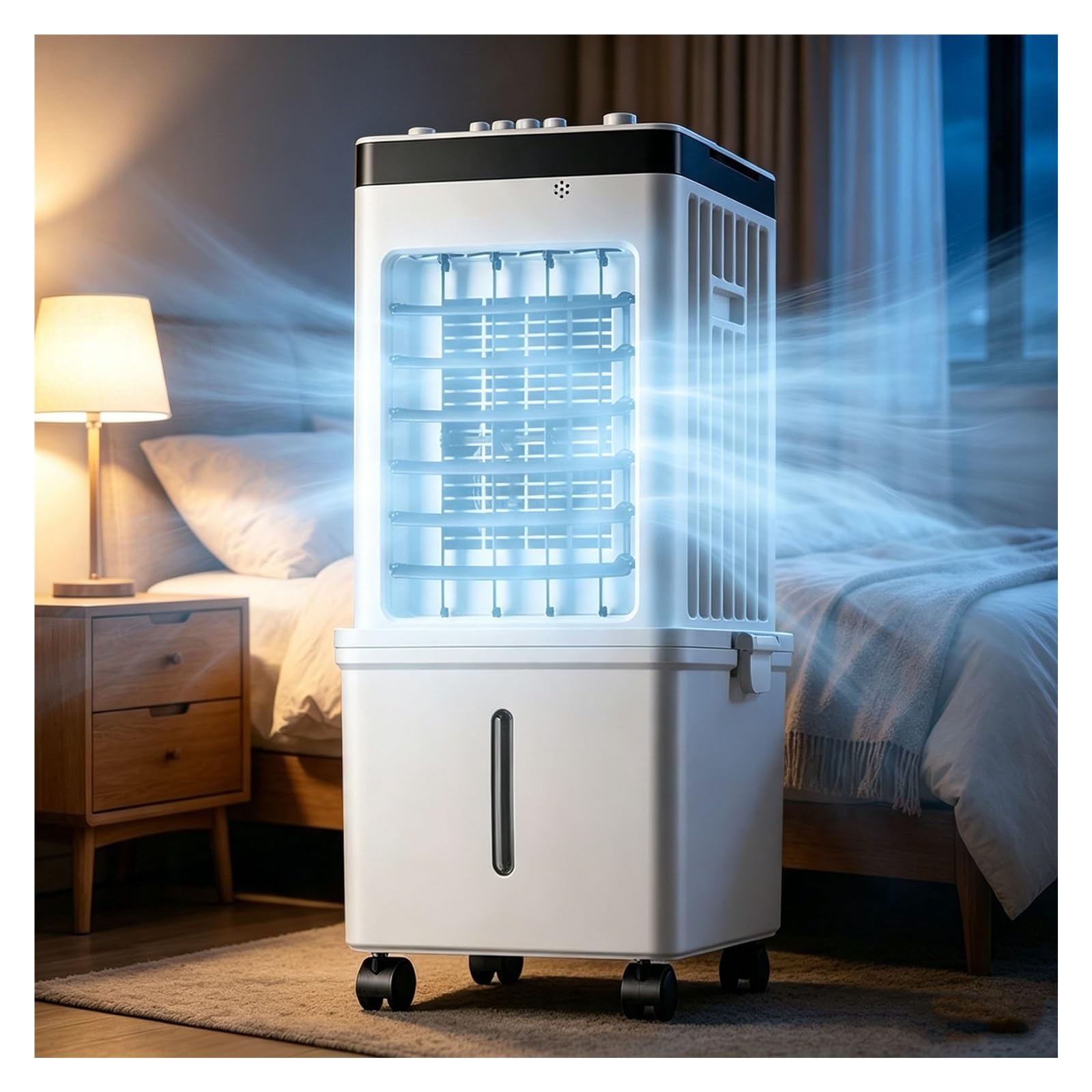 JYHHCYS Portátil Climatizador Evaporativo Silencioso con Ruedas Giratorias