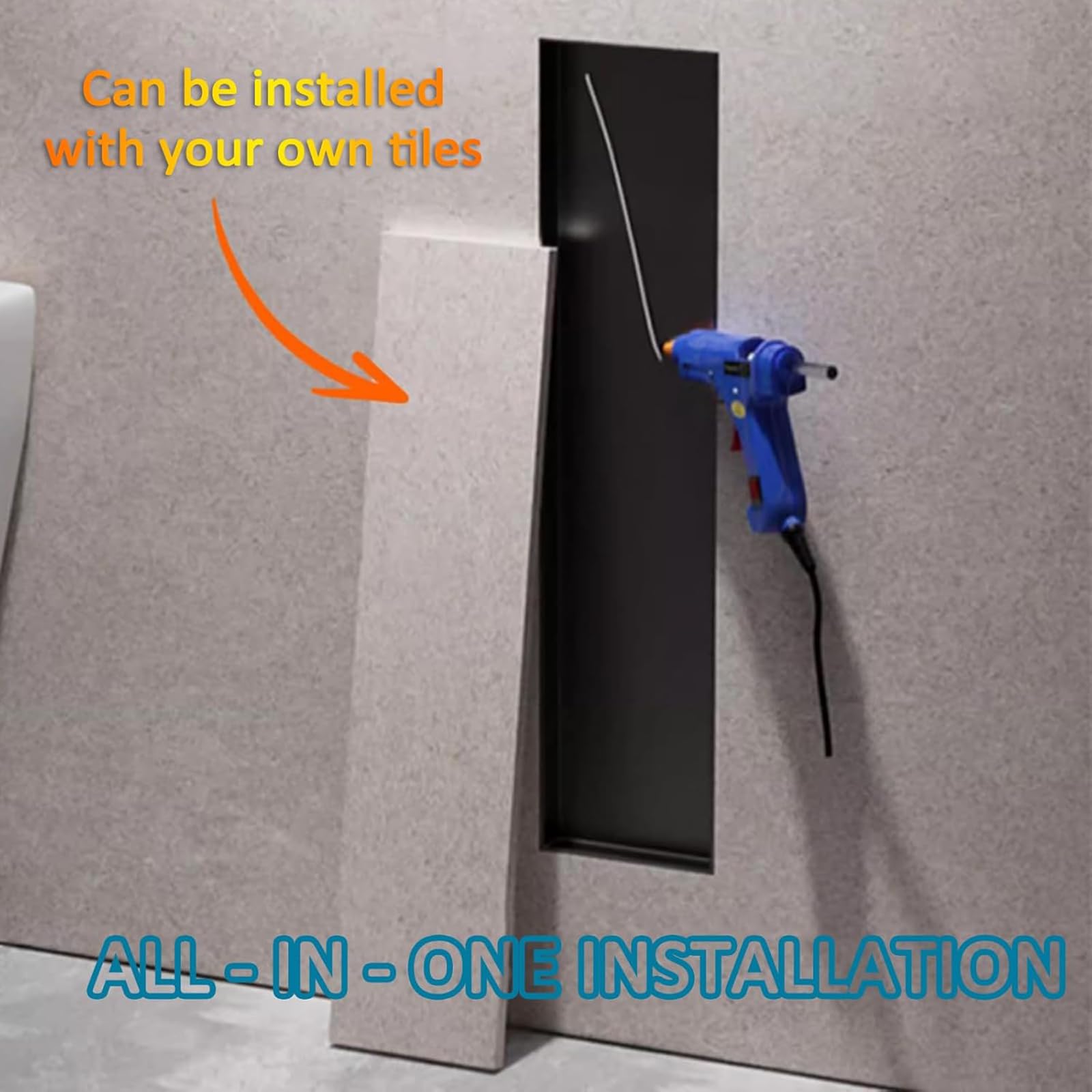 Versenkter Toilettenbürstenhalter, Versteckte Stehende Toilettenbürste Mit Toilettenbürsten Und -Haltern, Unsichtbares Design, Mit Elastischem Verschluss, Für Die Badezimmerrenovierung