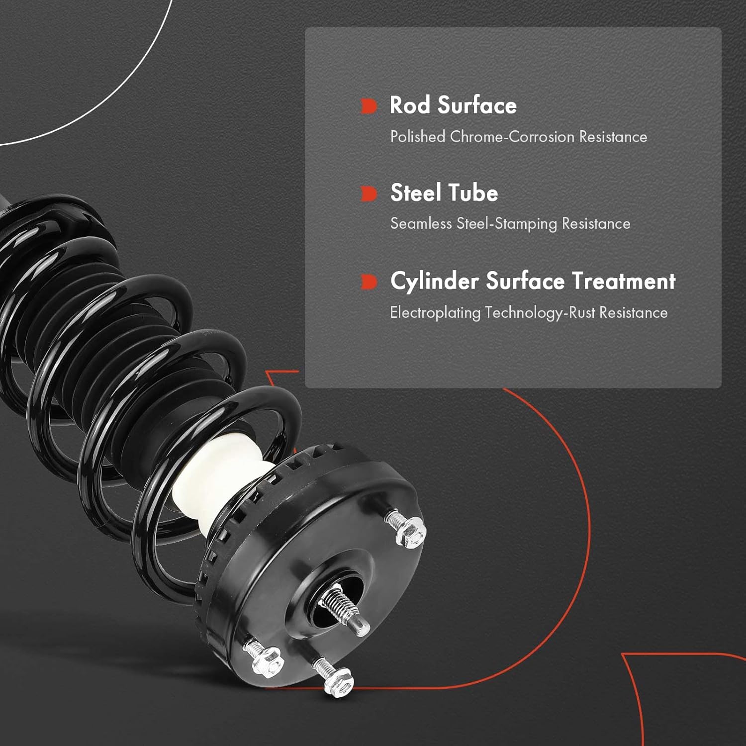 A-Premium Front Pair (2) Complete Strut & Coil Spring Assembly Compatible with Dodge Challenger 2009 2010, Driver and Passenger Side