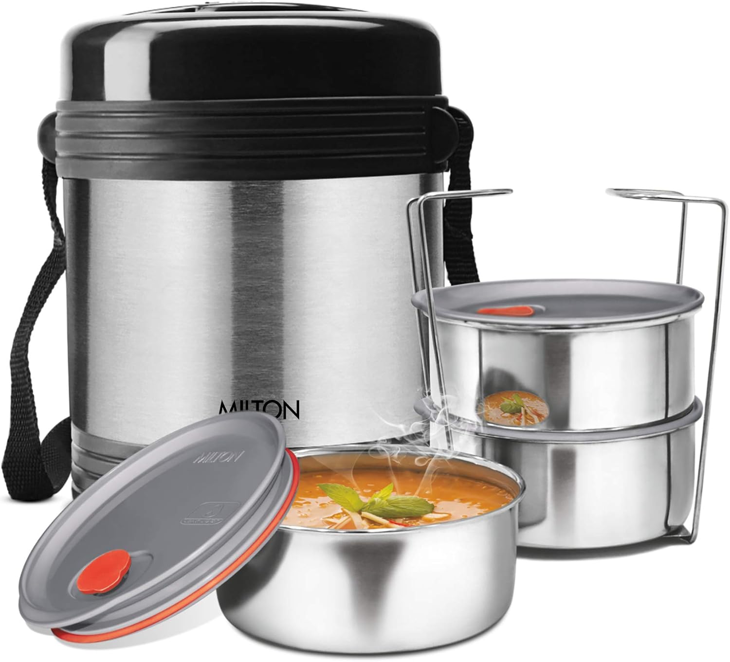Milton Legend 3 MealMate3 Insulated Lunch Tiffin Box with 3 Stainless