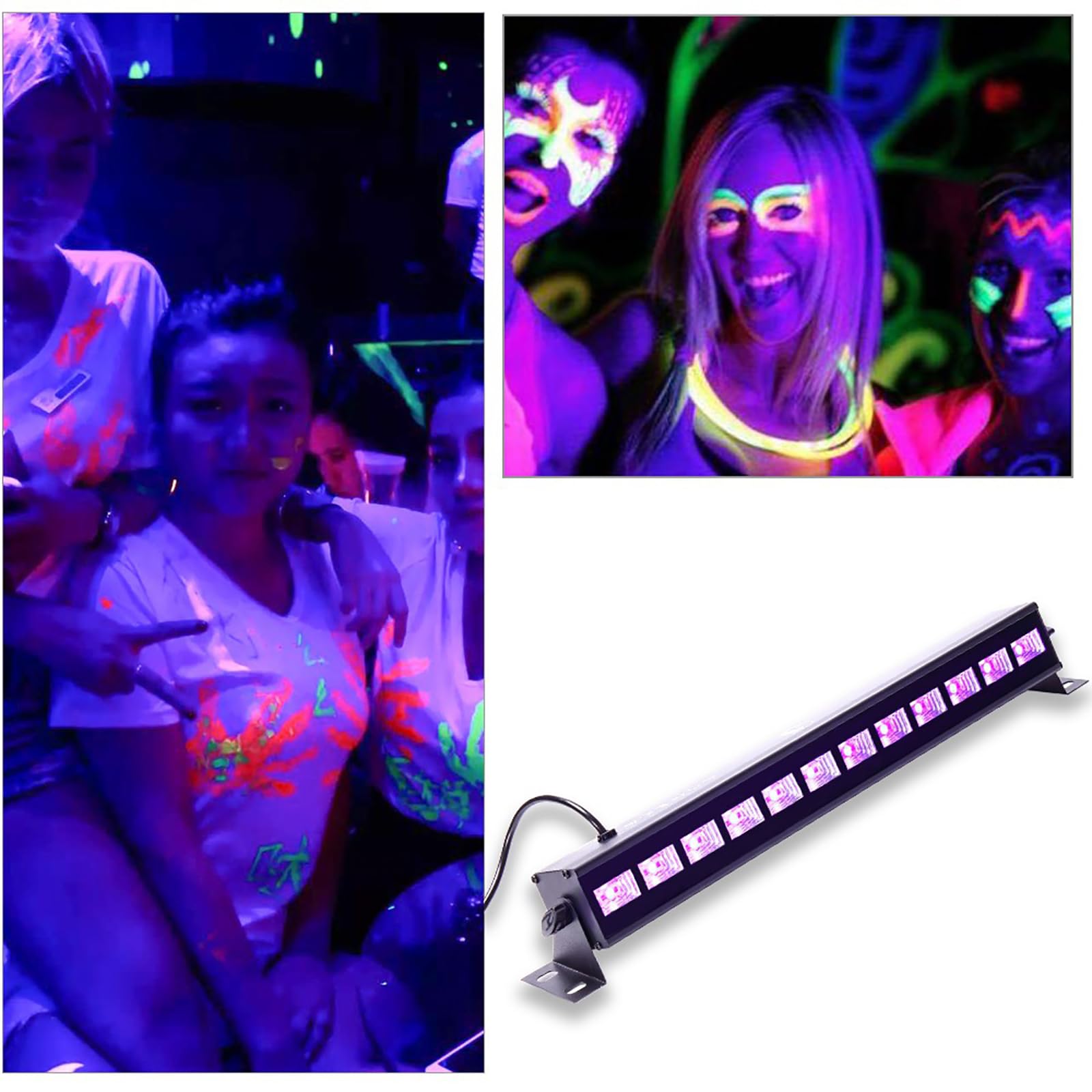Lampa ścienna LED, RGB Flood Light z regulowanym uchwytem, obrót o 360°, 3 tryby świecenia, trwała konstrukcja na imprezy taneczne, wesela, pokazy sceniczne