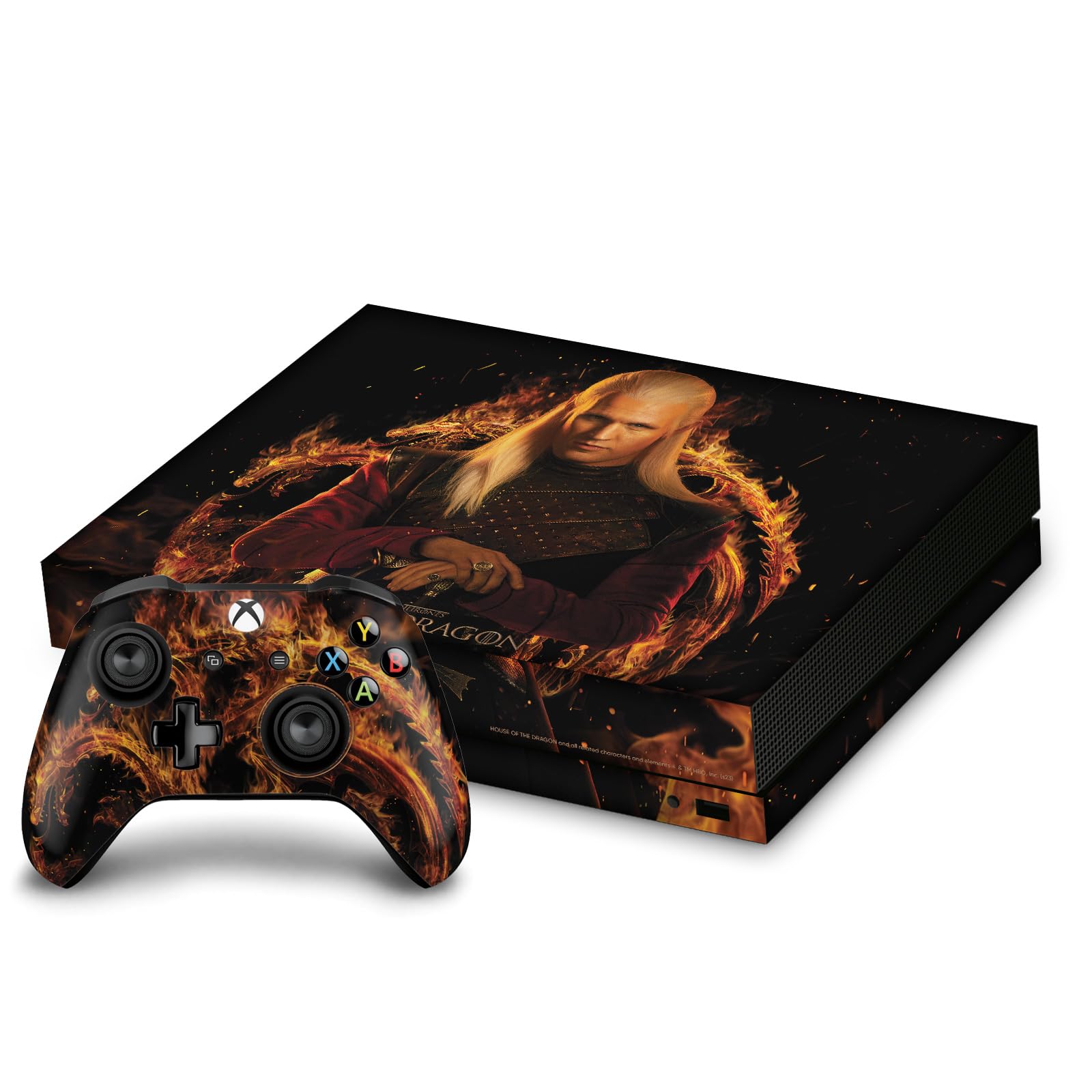 Xbox One X autocollant vinyle Daemon protection console sans résidu