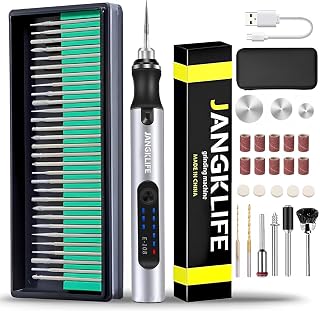 Electric Engraving Pen, 3-Speed Mini Cordless Rotary Tool Kit with 54 Accessories - USB-C Rechargeable for Wood, Metal, Glass, Plastic - Ideal for DIY, Jewelry & Craft Projects