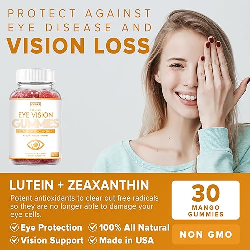 Miniatura 4 de Cyrixs Health - Gomitas de visión ocular, suplemento de luteína y zeaxantina para adultos - Deliciosas vitaminas oculares con sabor a mango,