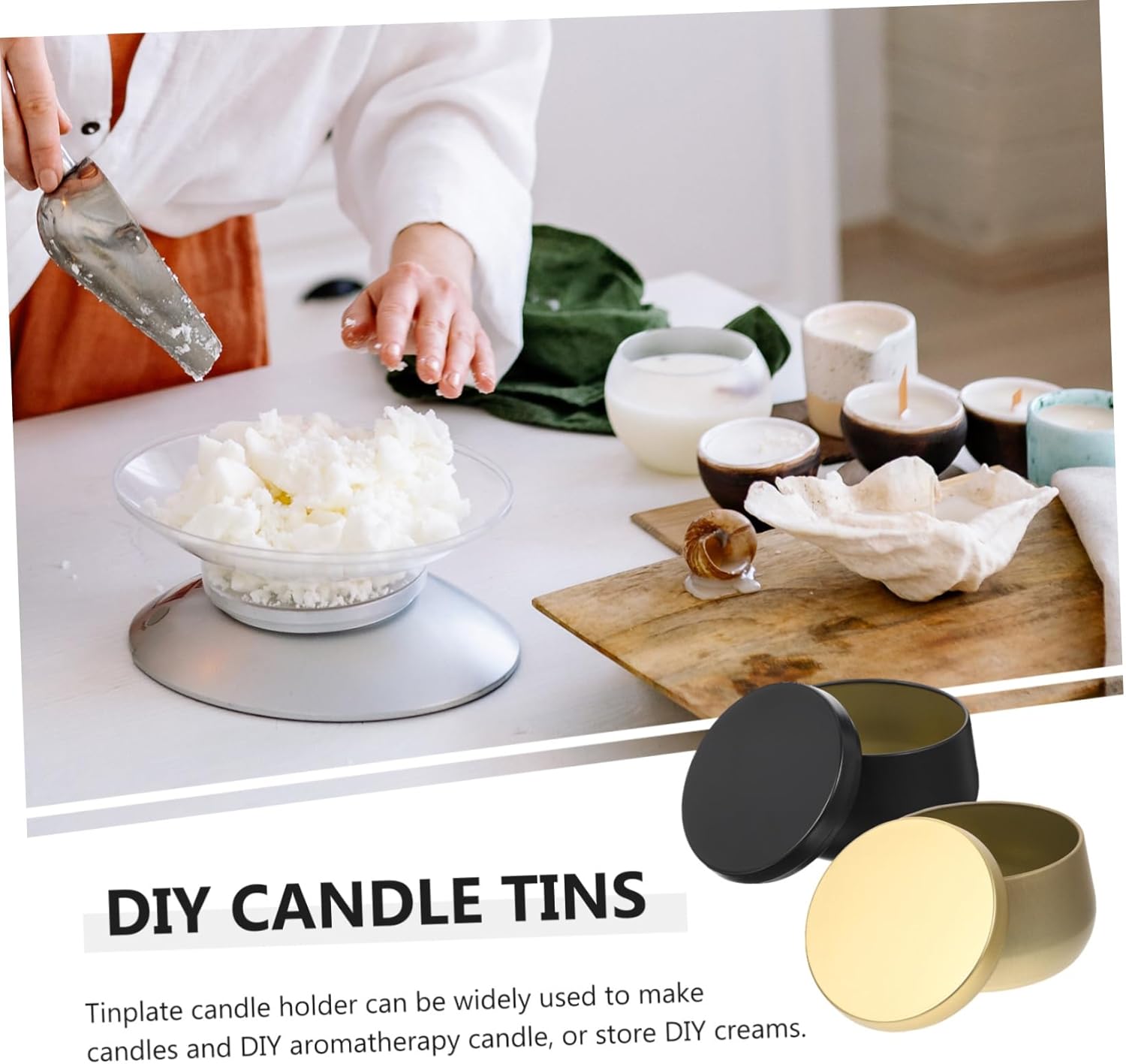Beatifufu 24pcs Candle Tins Candle Containers with Lids Tinplate Jars for Crafts Storage and Home for and Giving