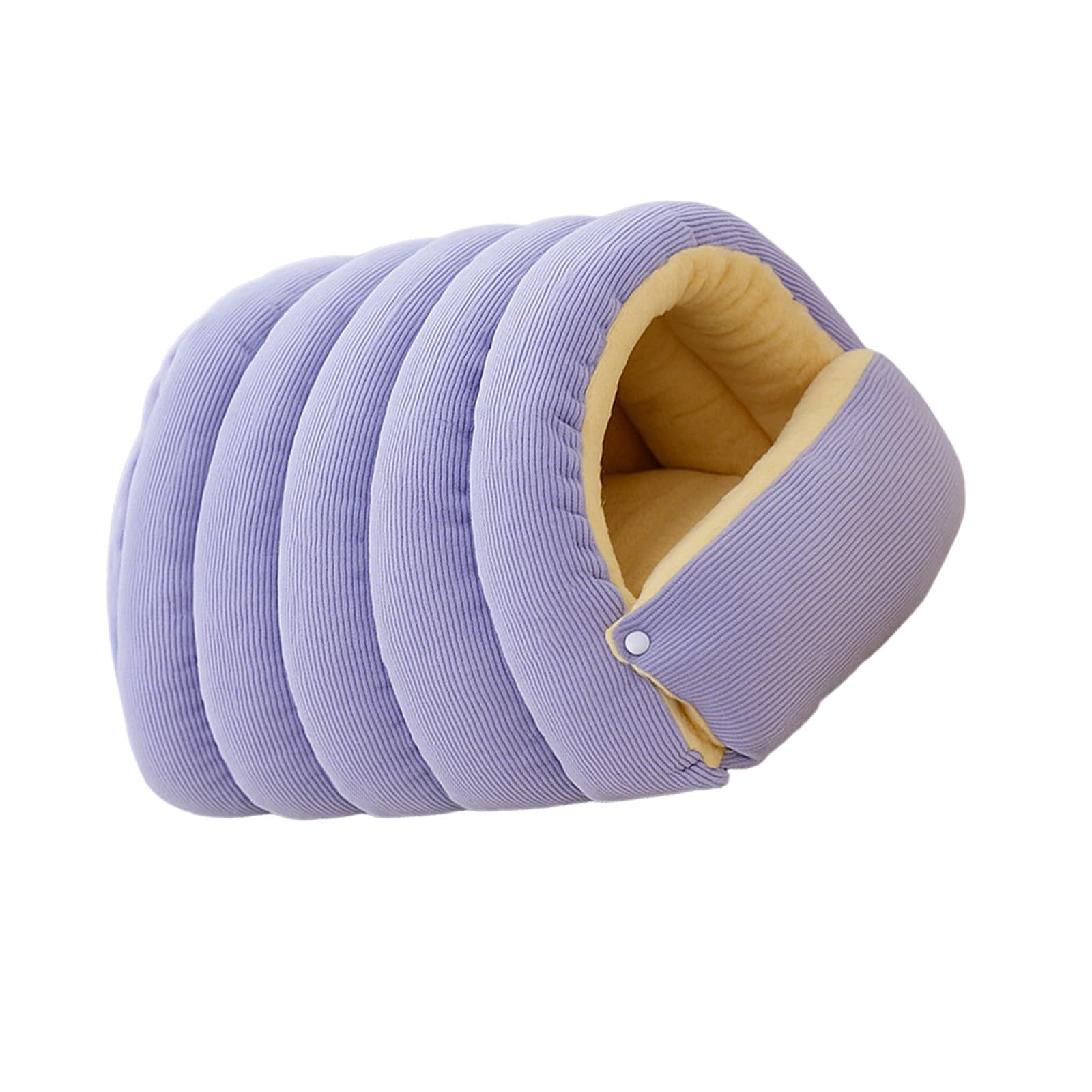 Literie en peluche lavable et dessous antidérapant pour abri de chat intérieur