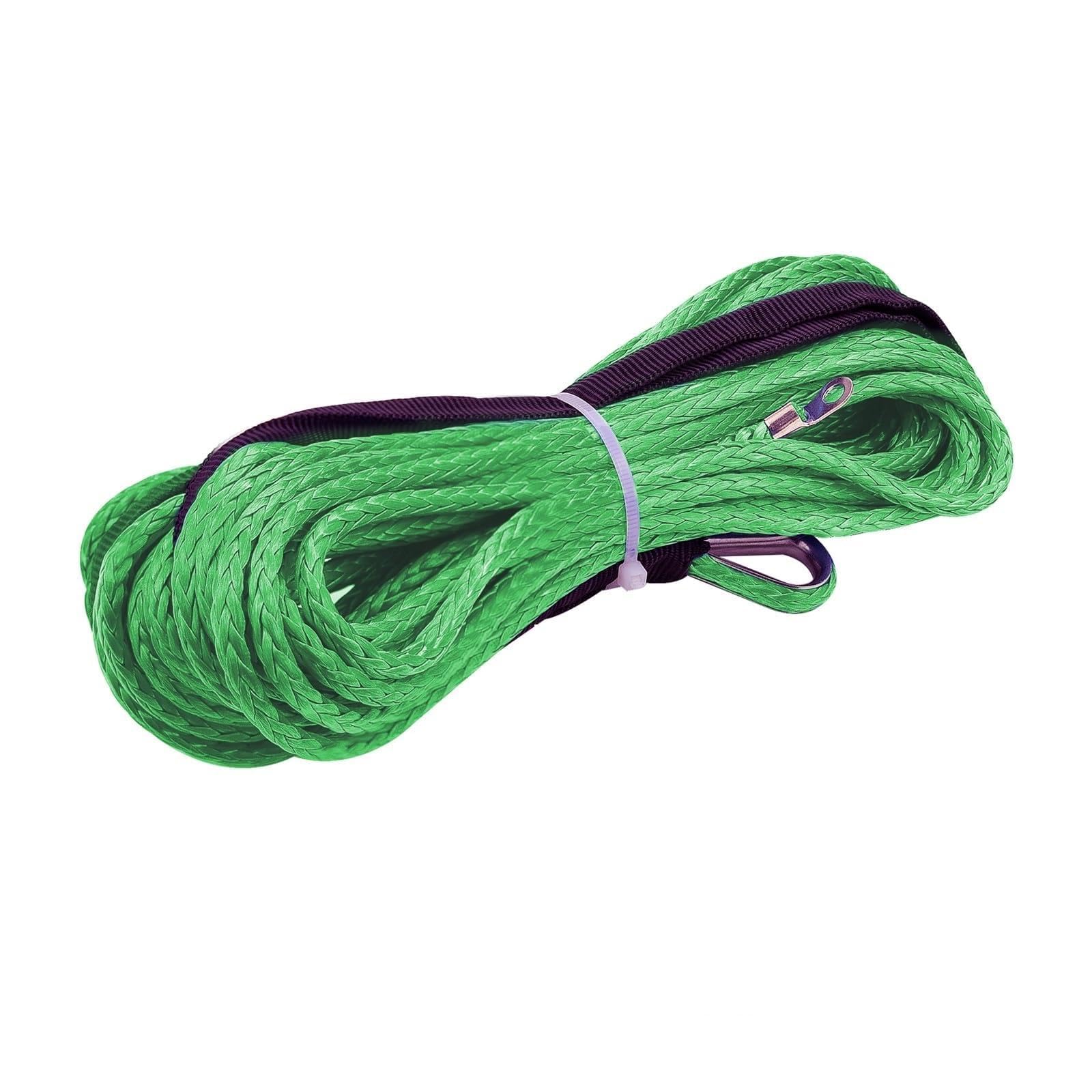 Edede One Color Winch Rope, 15M /6Mm Towing Winch Cable Rope String Line Synthetic Fiber 5500Lbs/7000Lbs/7700Lbs For Atv Utv Suv 4X4 4Wd Car Produts