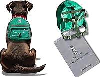 TAILTOTE Dog Hiking Backpack Harness - Lightweight Adjustable Water-Resistant with Poop Bag Holder, Medium for Trails, Puppy School & Walks