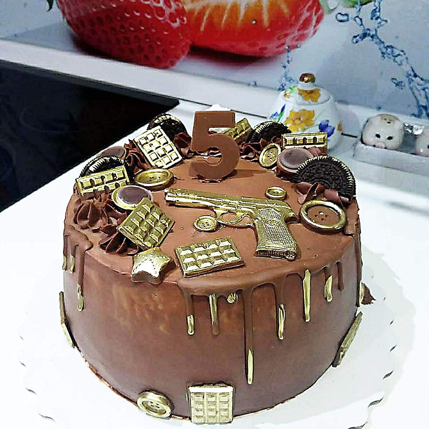 7horse Silicone 3d Pistol Gun Mould Fondant Mold Baking Cake