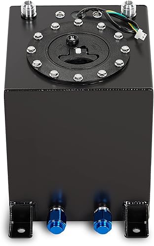 Miniatura 2 de Tanque de gas universal de 2.5 galones con pila de combustible y remitente nivelado recubierto de aluminio pulido Race Street