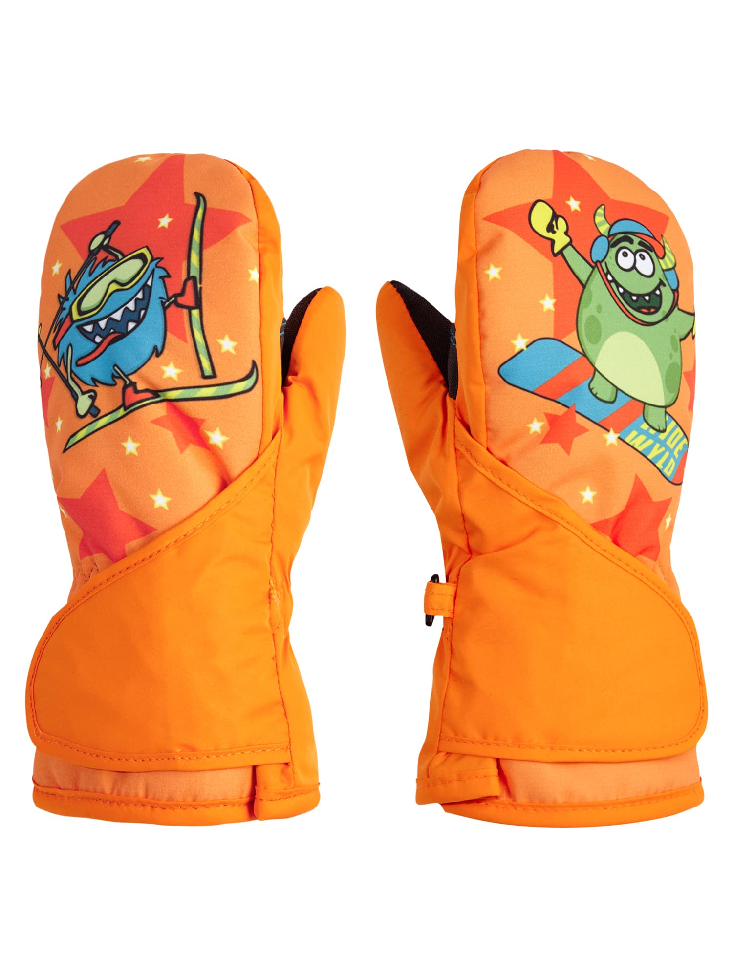 Ziener Lemmi Unisex Babies Ski Gloves, New Orange, 80 cm