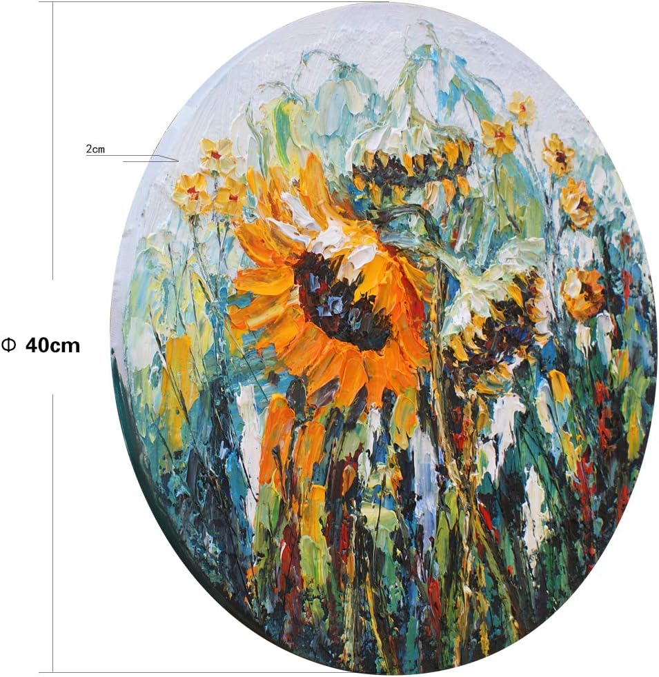 Modern Stretched and Framed Artwork Impression Sunflower Abstract Hand-Painted Oil Paintings on Canvas Wall Art for Home Decorations Impression Sunflower of Van Gogh