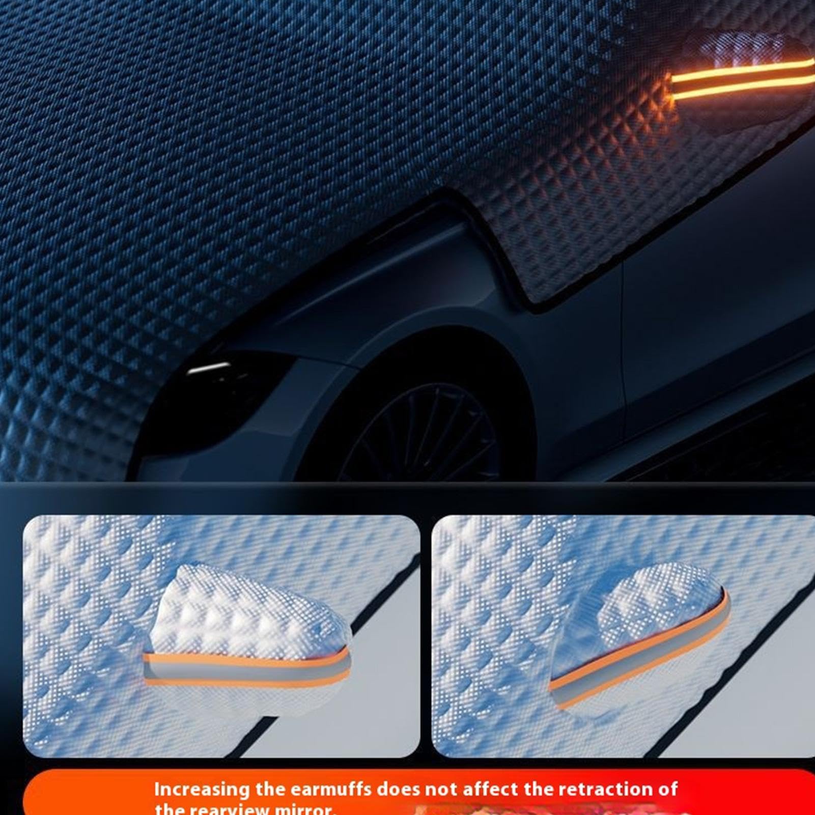 Housse de protection étendue pour pare-brise, pare-brise, pare- portable pour fenêtre | Accessoire de protection automobile pour voiture, camion et utilisation en plein air en hiver toutes