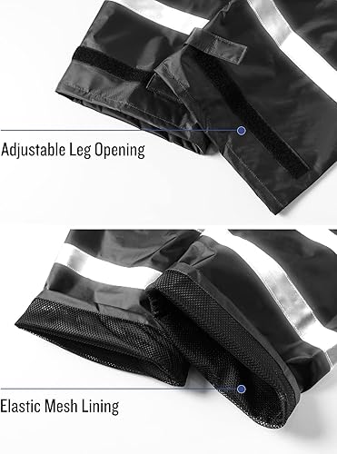 Miniatura 5 de Traje de lluvia para hombre, de alta visibilidad, reflectante, para trabajo, chaqueta de lluvia, pantalones para todos los deportes, granja, pesca,