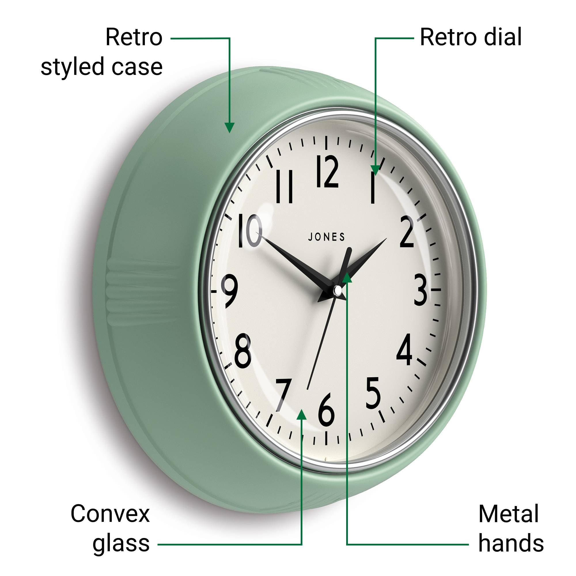 Amazon.com: JONES CLOCKS® Ketchup wall Clock | Round Retro Diner