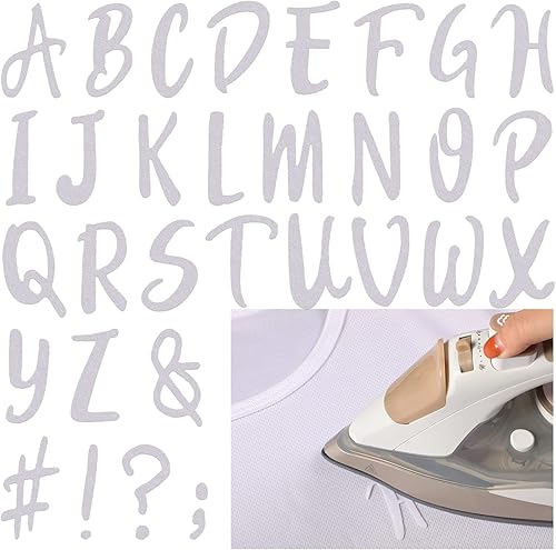 Outus 279 letras de graduación para planchar de 1.5 pulgadas, letras de transferencia de letras A-Z, letras de transferencia, calcomanías de letras