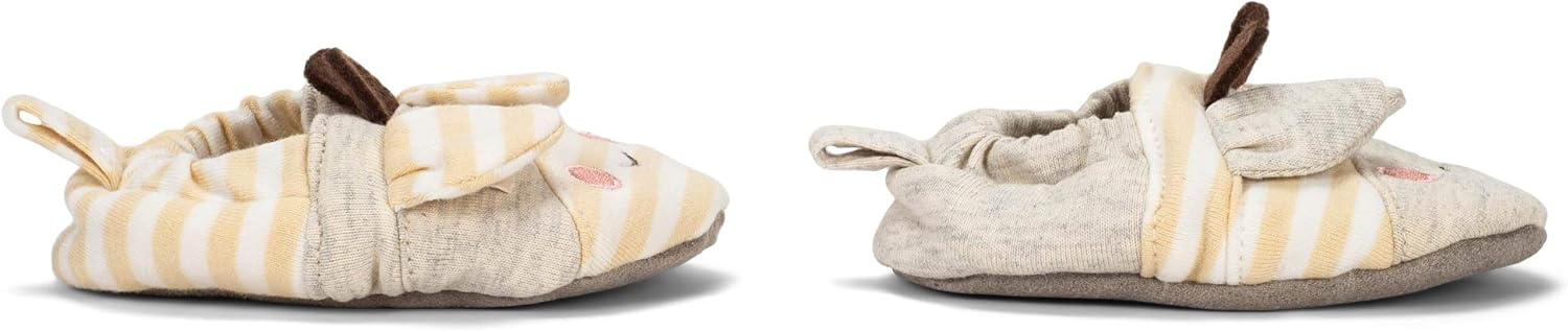 DEMDACO Giraffe Natural Brown 6-9 Months Cotton and Polyester Infant Bootie Socks - Image 3