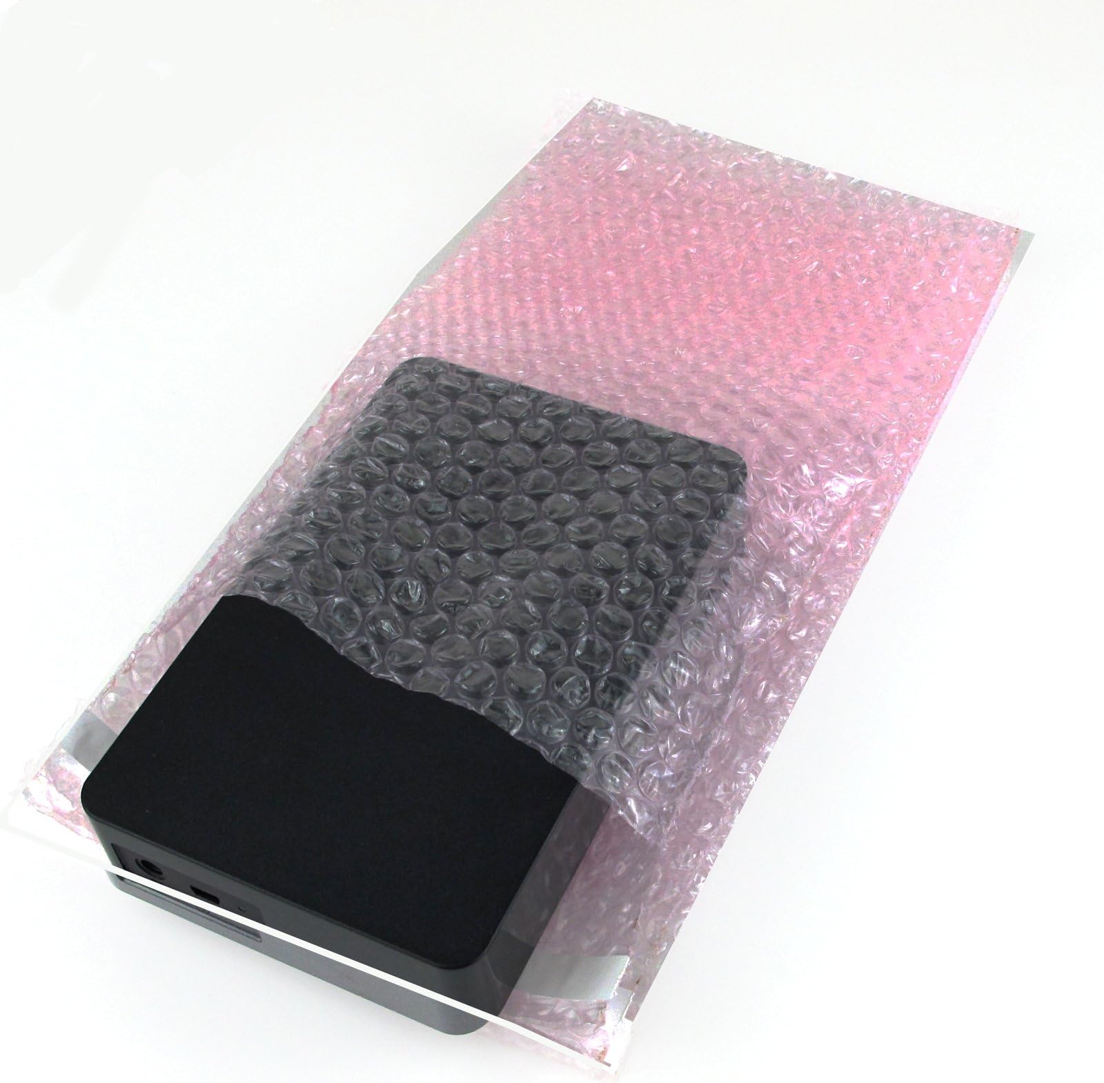 100 packs 4x7.5 3/16"Anti-Static Pink WRAP SELF-SEAL CLEAR BUBBLE OUT POUCHES BAGS 4"x7.5"
