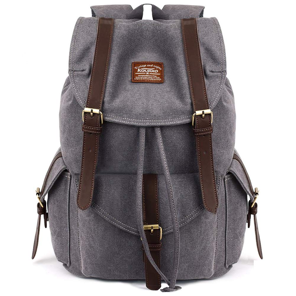 KAUKKO Mochila unisex para estudiantes de 17 pulgadas para portátil de 15 pulgadas, mochila informal, mochila para senderismo, 47 cm, 22,4 L, (caqui) (Naranja) - EP5AApricot — view 31