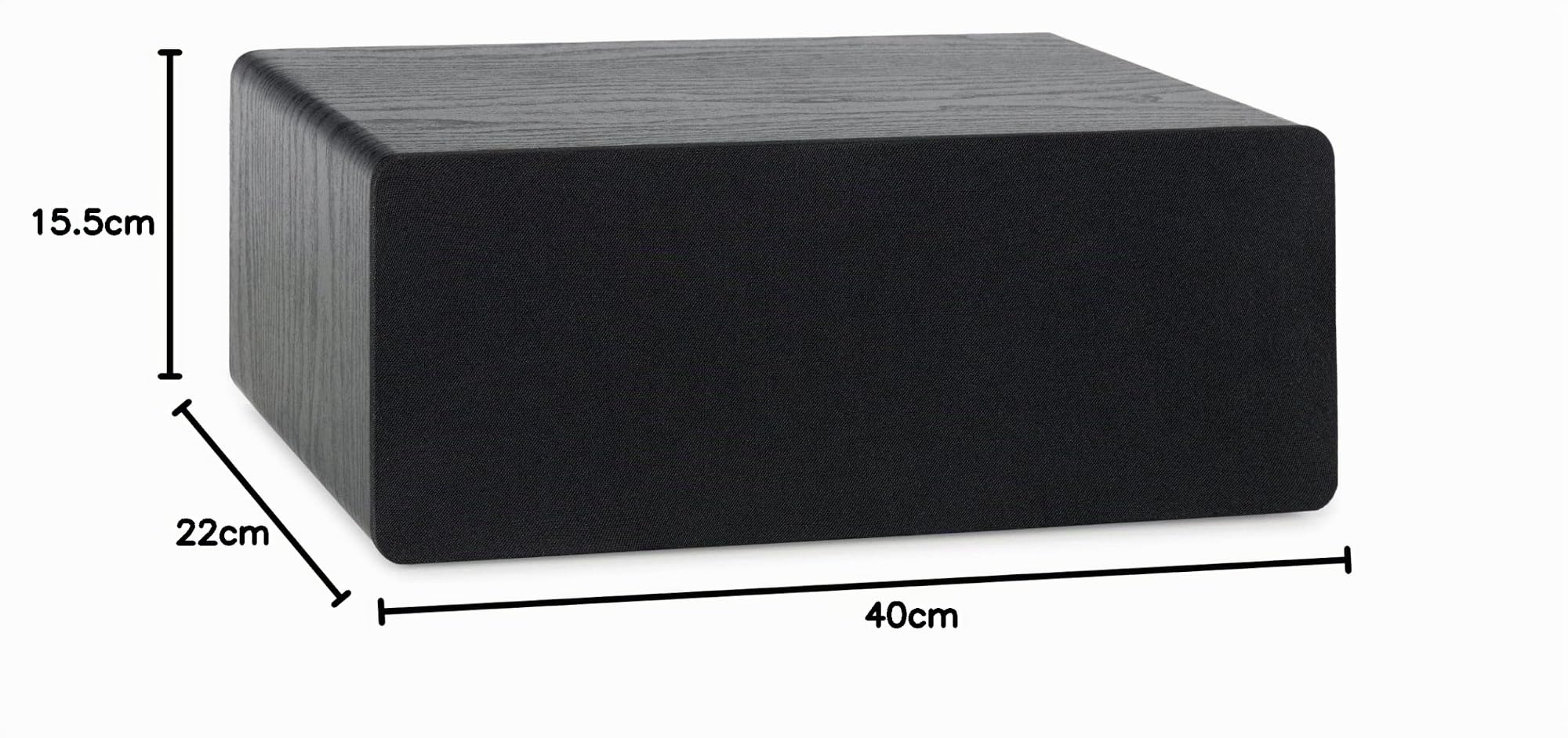 McGrey CS-440 BK Diffusore da Scaffale - Cassa Satellitare HiFi Multifunzionale per Sistema Surround, Musica e Home Cinema - Diffusore Center Full-Range a 2 Vie con Potenza 40W RMS - Nero