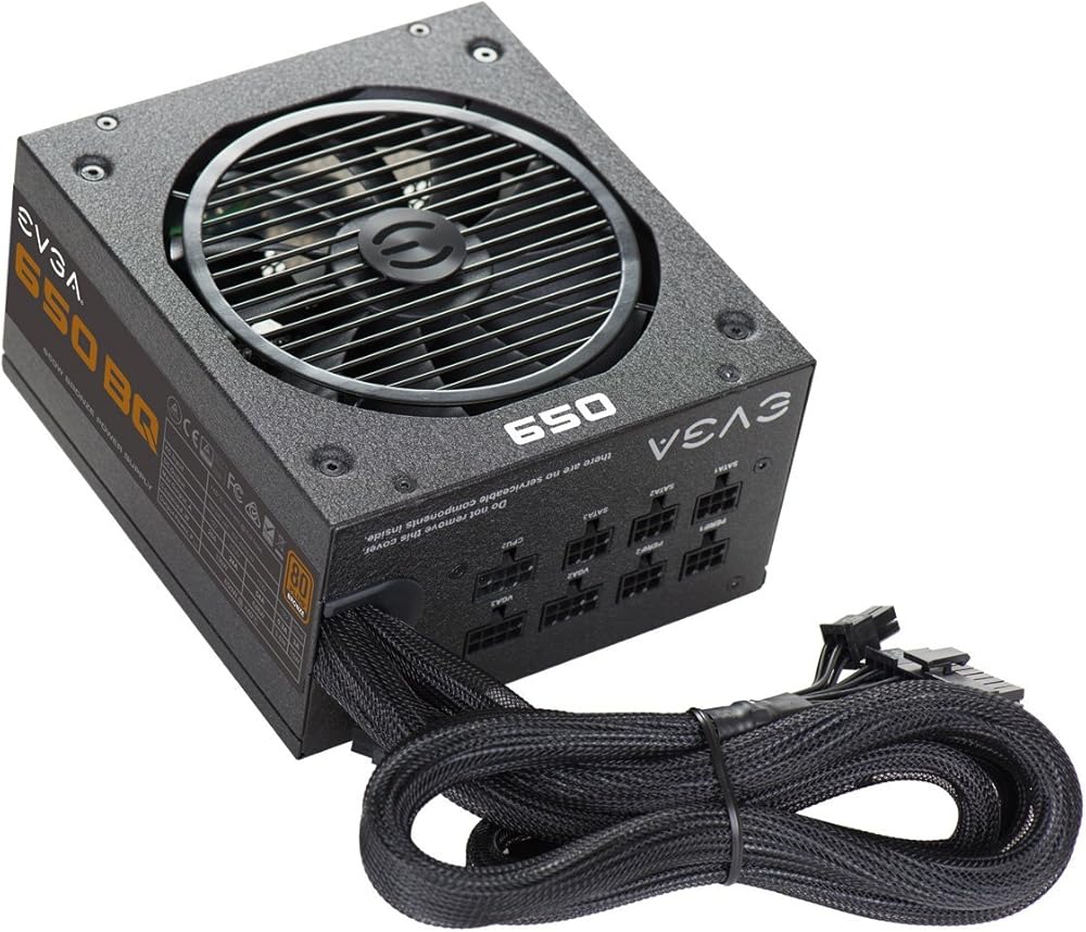 EVGA 650 Bq, 80+ Bronze 650W Semi Modular Power Supply Includes Free Power On Self Tester thumbnail 4