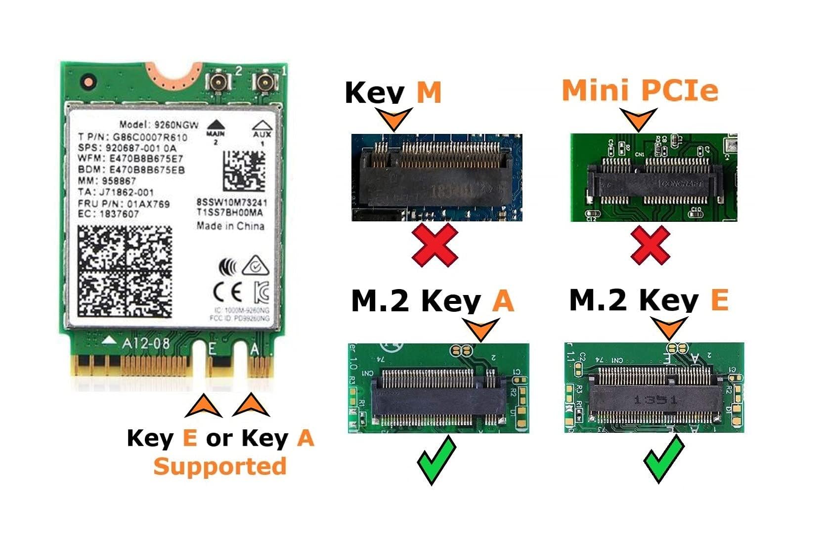 Amazon.com: Legacy M.2 WiFi Card for Intel AC 9260 with