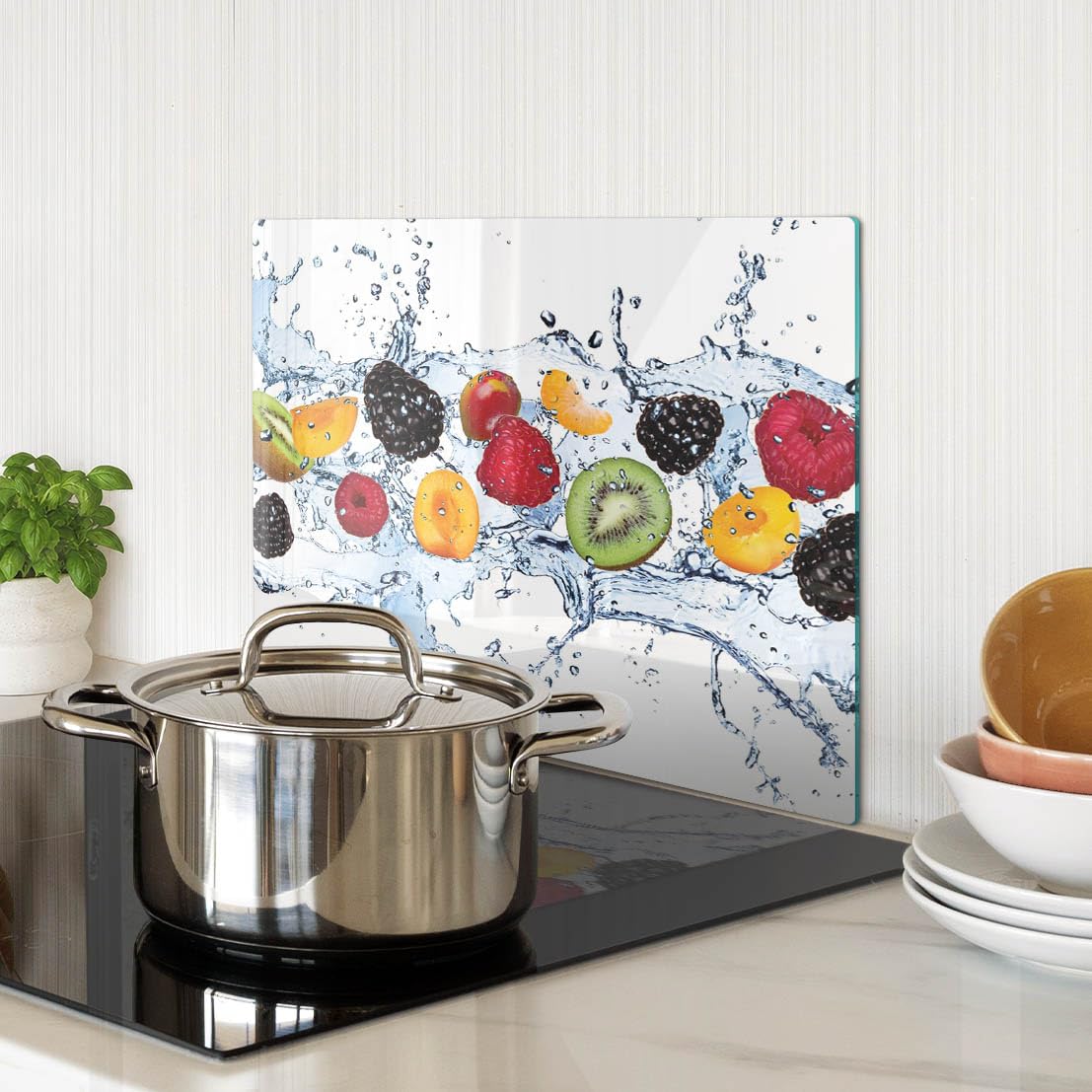Modello termoresistente: Tagliere in vetro 40x30 cm Frutta Acqua