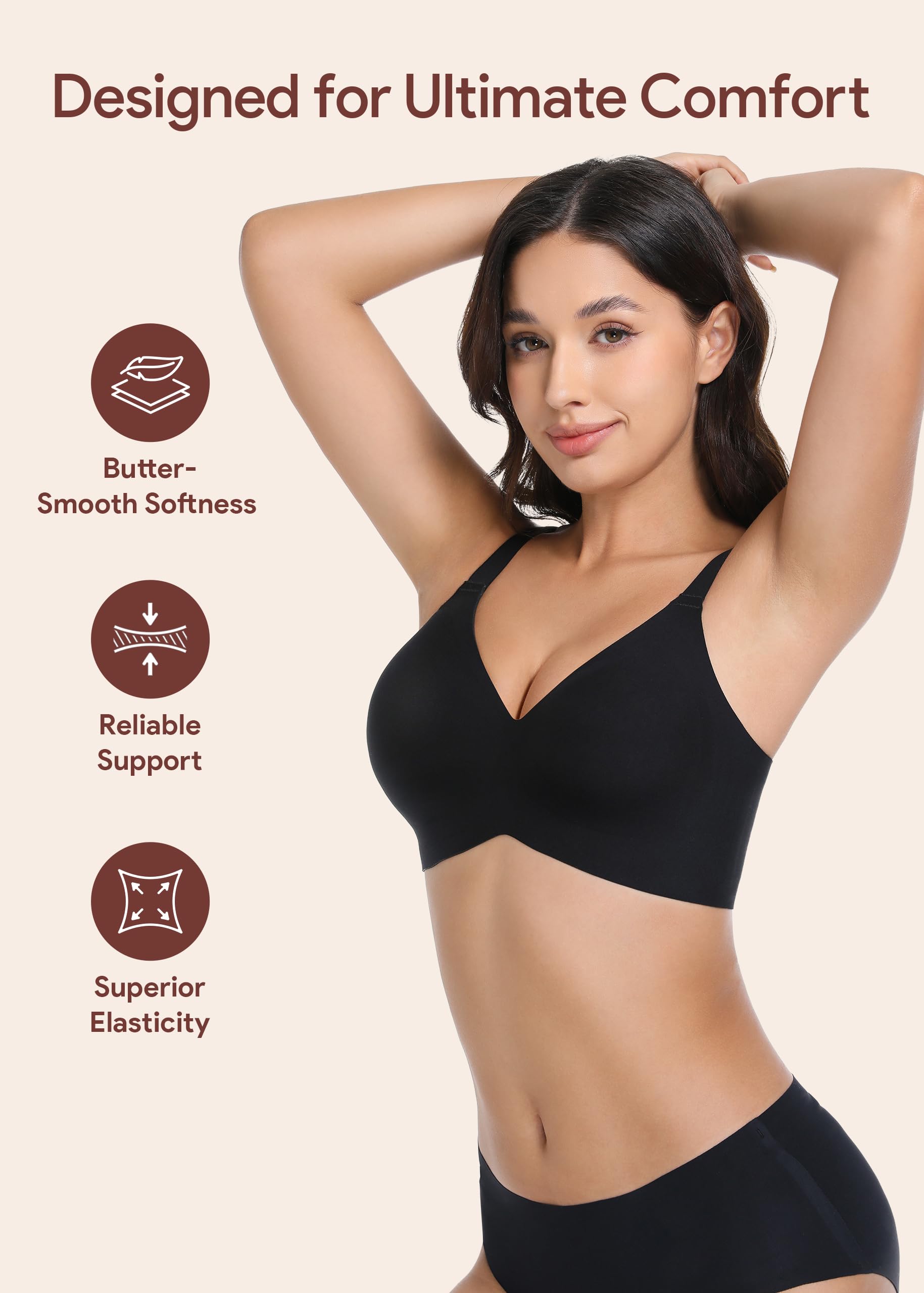 Soutien-Gorge sans Fil pour Femmes – Confort et Couverture Totale au Quotidien